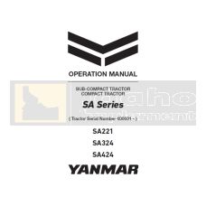 Yanmar Tractor SA-Series (SN 400001 & Above) Operation Manual - Printed Hard Copy - FREE Shipping