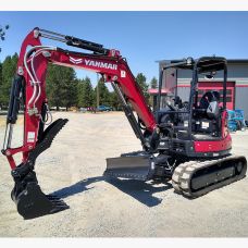 Used 9.5K Mini Excavator 6-Way Blade Open ROPS Thumb Hyd Quick Change