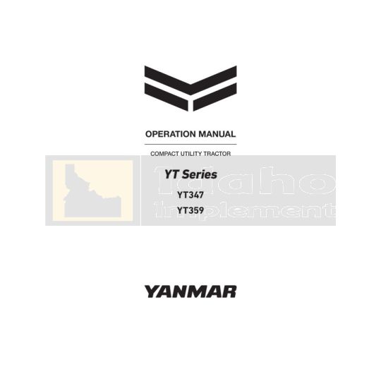 Yanmar Tractor YT359 Operation Manual - Digital Download