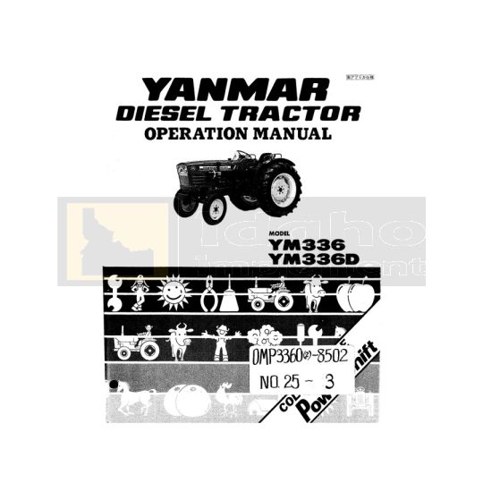 Yanmar YM336 Operation Manual 