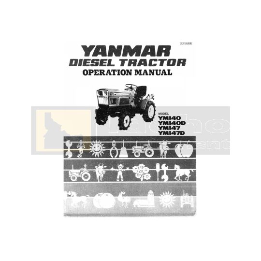 Yanmar Tractor YM140 Operation Manual - Printed Hard Copy - FREE Shipping