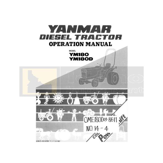 Yanmar YM180 Operation Manual