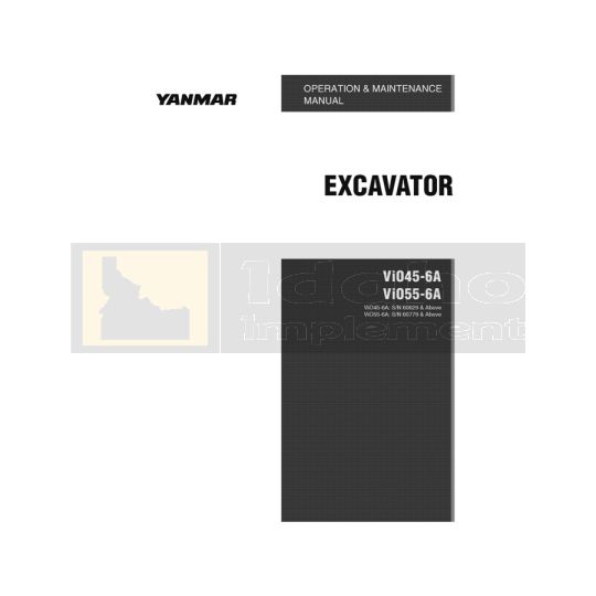 Yanmar ViO 55-6A Operation Manual