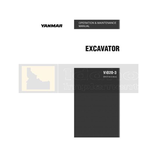 Yanmar ViO 20 Operation Manual